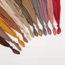 Hijab Femme en Coton Rayonne – Écharpe Large 190×85 cm, Style Turban et Bandeau, Voile Uni Modale